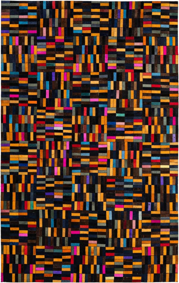 Detail image of 4' 11 x 7' 10 Cowhide - Patchwork Rug