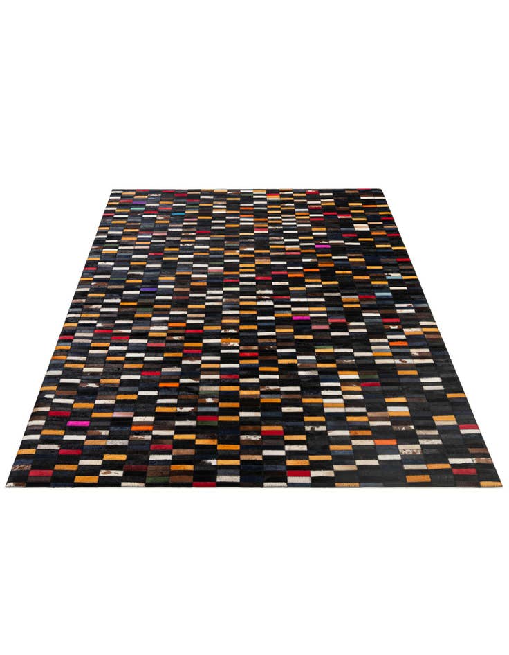 Detail image of 5' 2 x 8' Cowhide - Patchwork Rug