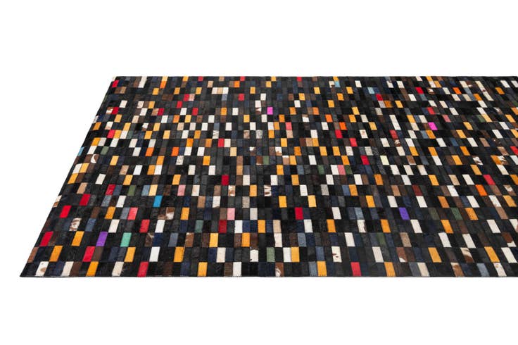 Detail image of 5' 2 x 8' Cowhide - Patchwork Rug