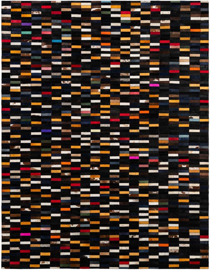 Detail image of 5' 2 x 8' Cowhide - Patchwork Rug