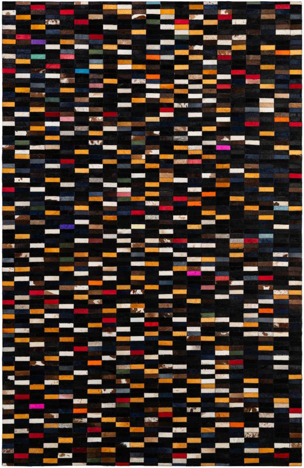 Detail image of 5' 2 x 8' Cowhide - Patchwork Rug