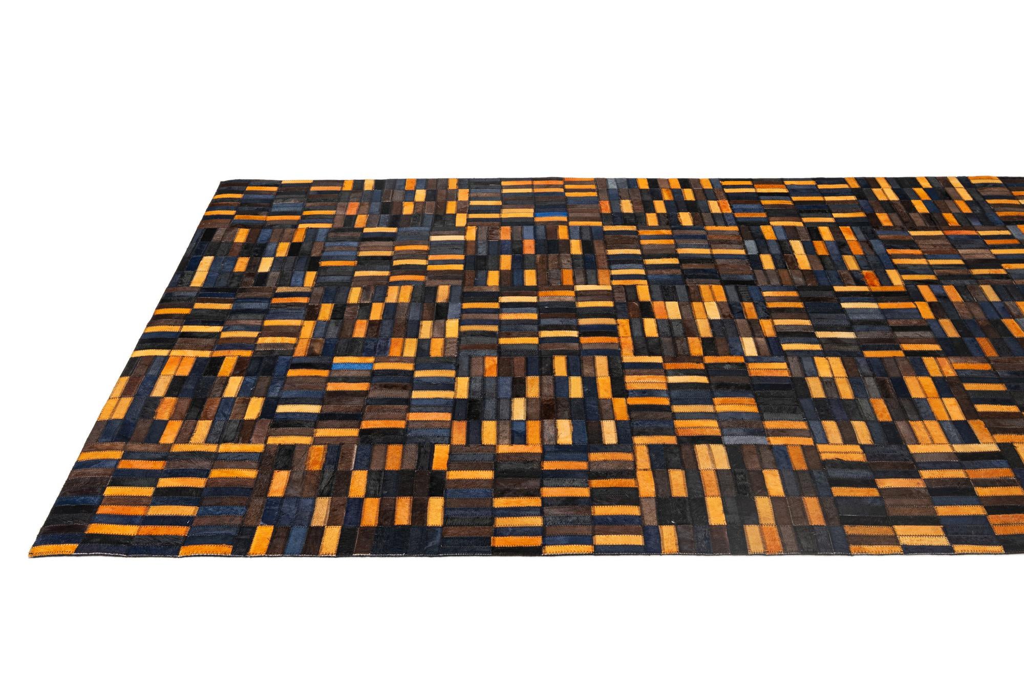 5' x 7' 11 Cowhide - Patchwork Rug