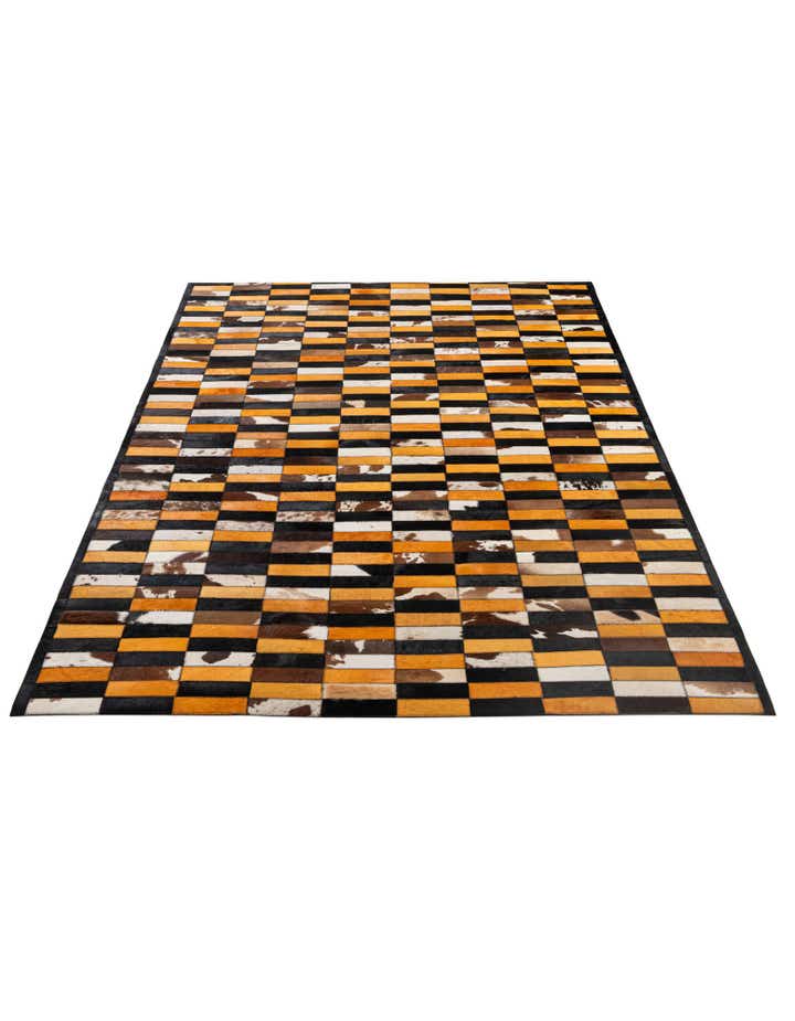 5' 2 x 8' 1 Cowhide - Patchwork Rug