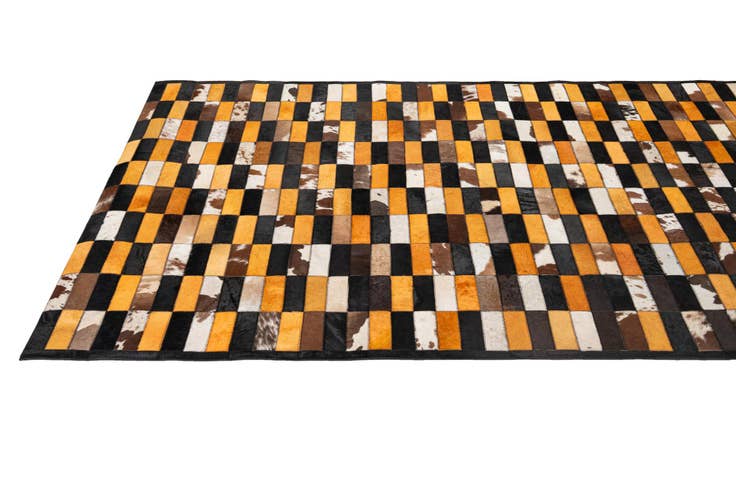 Detail image of 5' 2 x 8' 1 Cowhide - Patchwork Rug