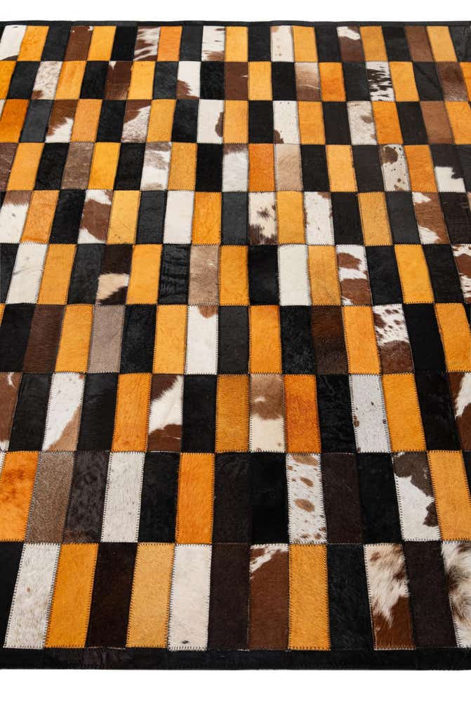 5' 2 x 8' 1 Cowhide - Patchwork Rug