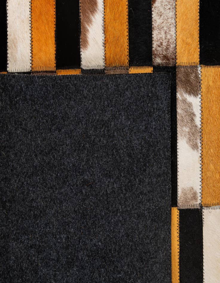 Detail image of 5' 2 x 8' 1 Cowhide - Patchwork Rug