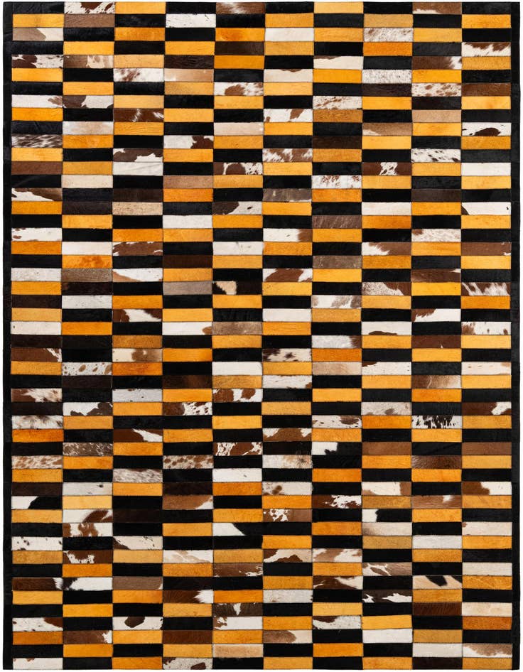 Detail image of 5' 2 x 8' 1 Cowhide - Patchwork Rug