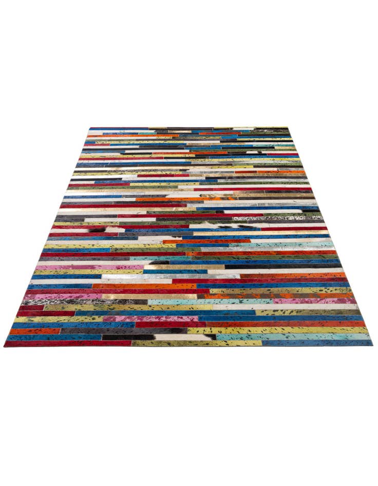Detail image of 5' 1 x 8' 1 Cowhide - Patchwork Rug