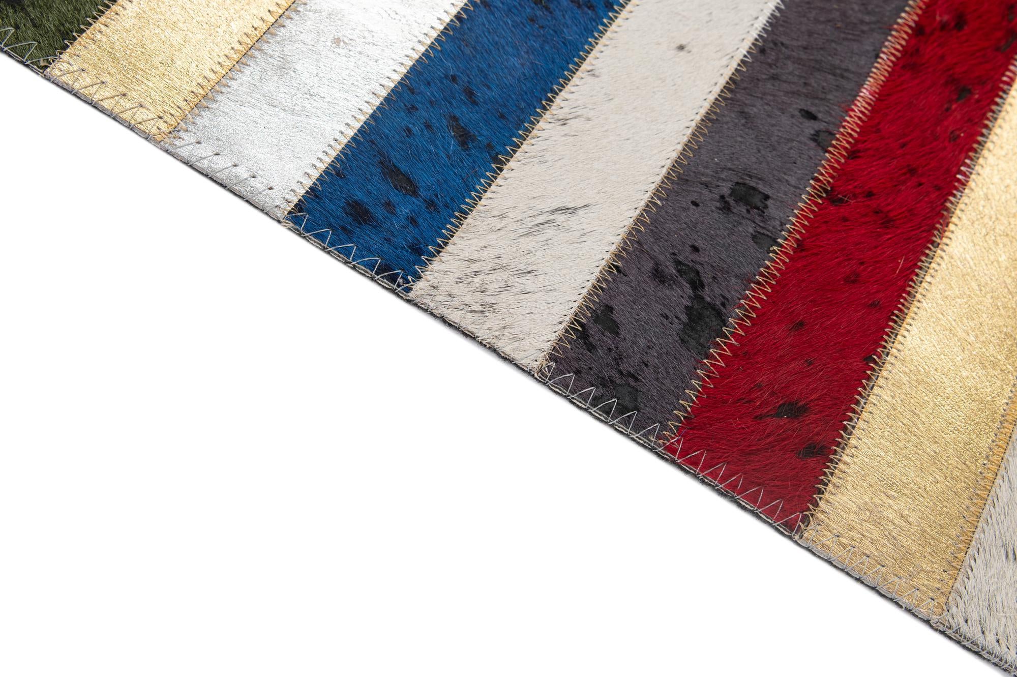 5' 1 x 8' 1 Cowhide - Patchwork Rug