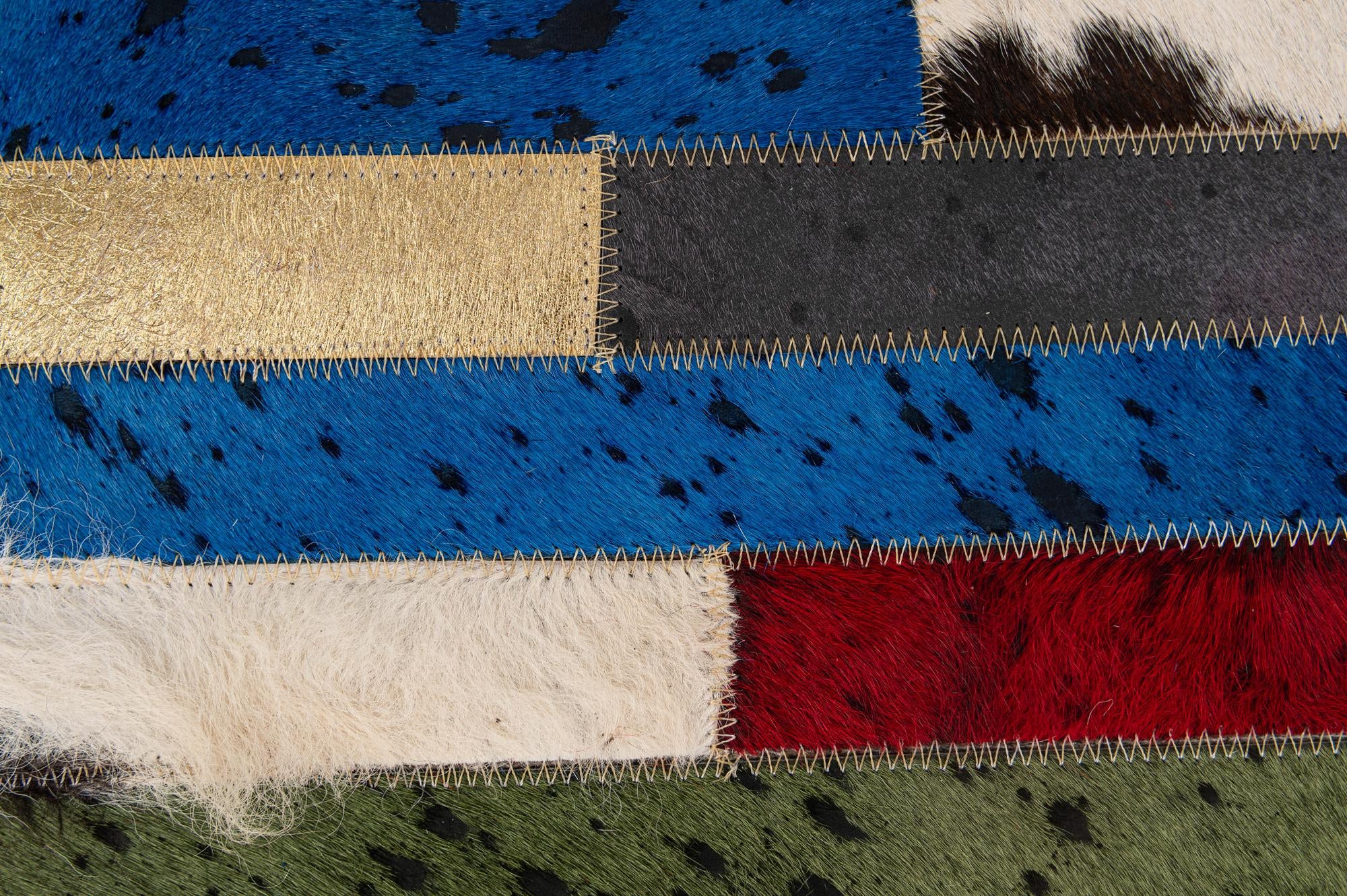5' 1 x 8' 1 Cowhide - Patchwork Rug