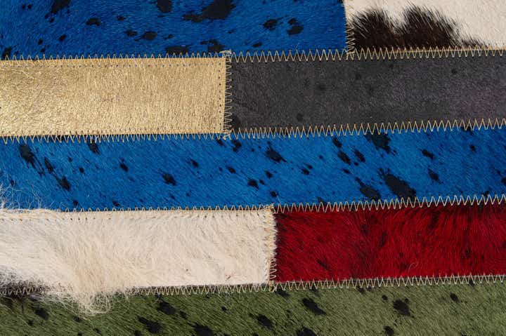 5' 1 x 8' 1 Cowhide - Patchwork Rug
