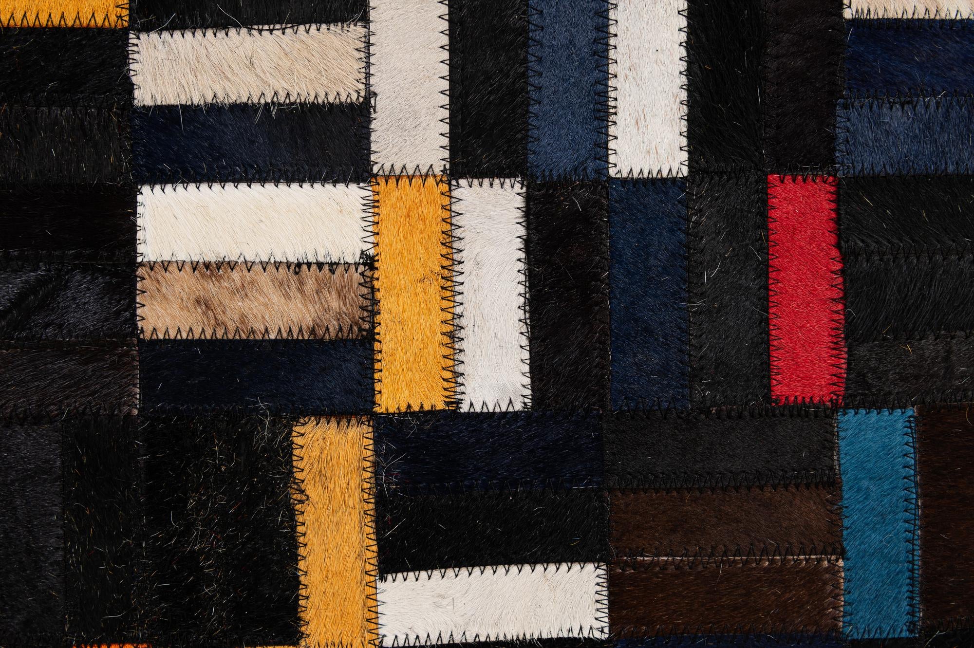 5' 1 x 8' Cowhide - Patchwork Rug