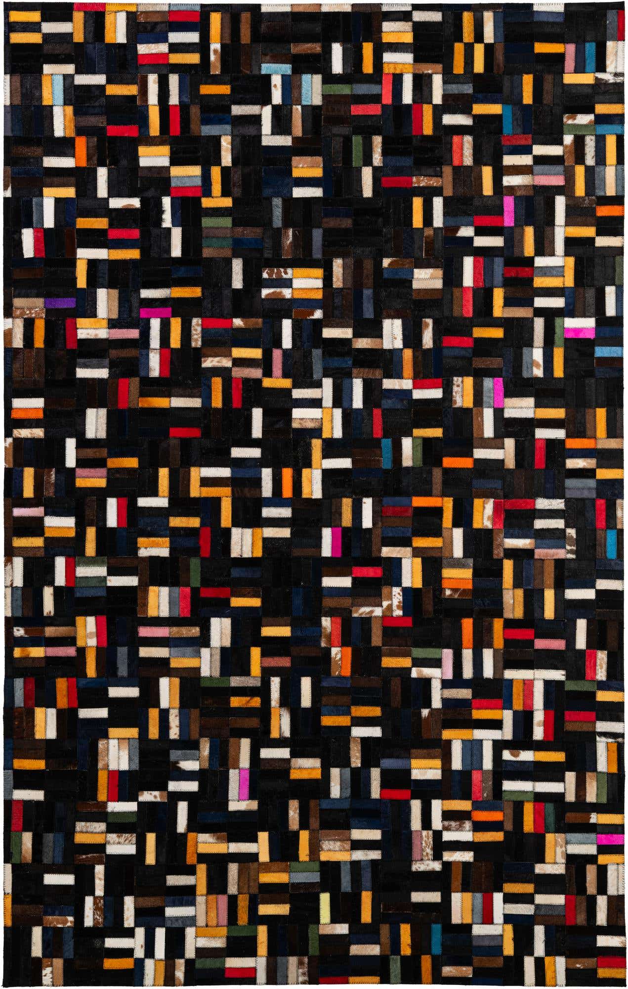 5' 1 x 8' Cowhide - Patchwork Rug