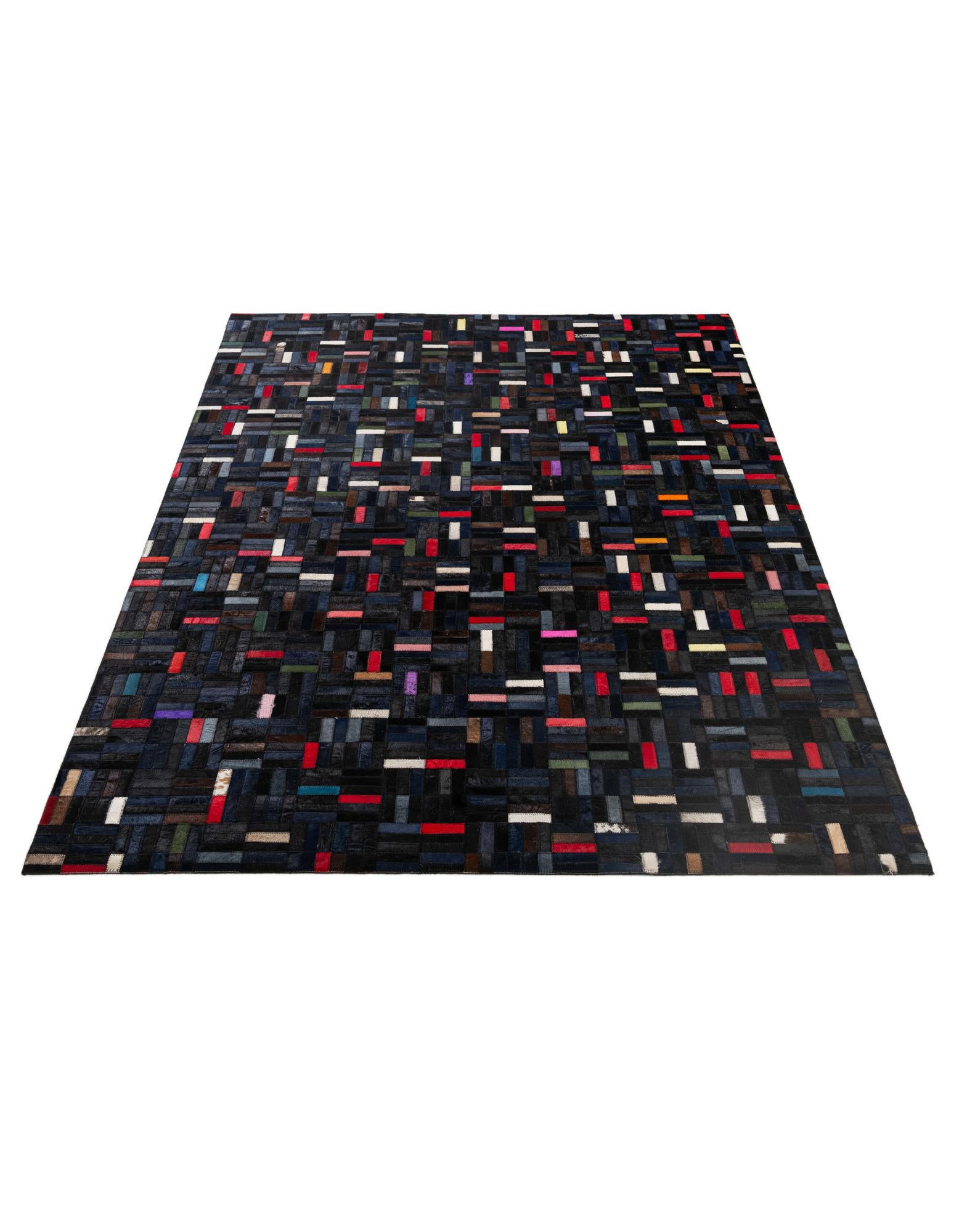 5' 1 x 8' Cowhide - Patchwork Rug