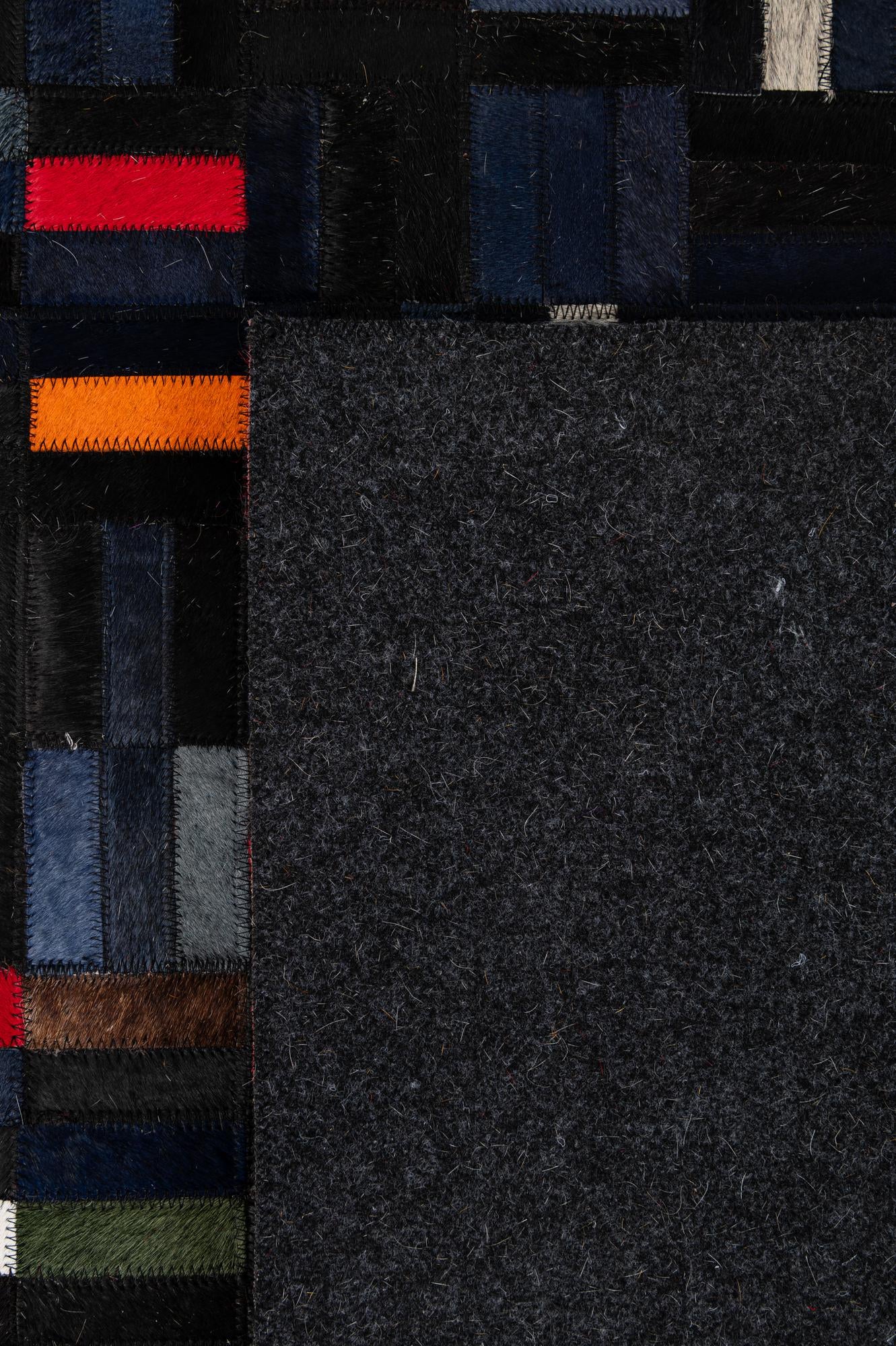 5' 1 x 8' Cowhide - Patchwork Rug