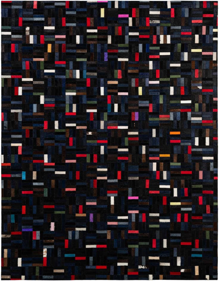Detail image of 5' 1 x 8' Cowhide - Patchwork Rug