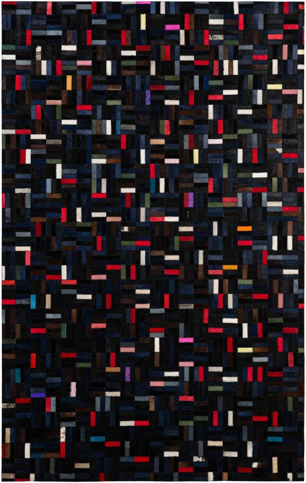 Detail image of 5' 1 x 8' Cowhide - Patchwork Rug