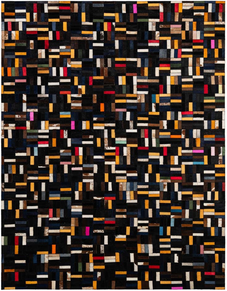 Detail image of 5' 1 x 7' 11 Cowhide - Patchwork Rug