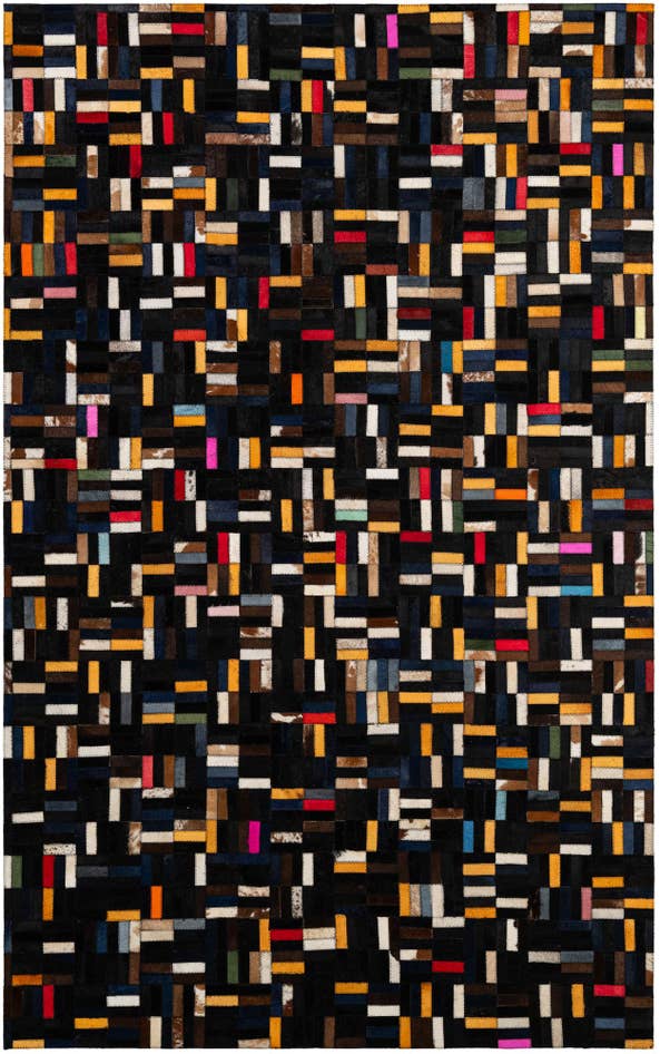 Detail image of 5' 1 x 7' 11 Cowhide - Patchwork Rug