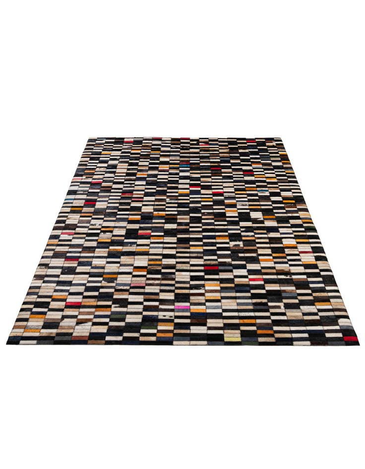 Detail image of 5' 2 x 8' Cowhide - Patchwork Rug