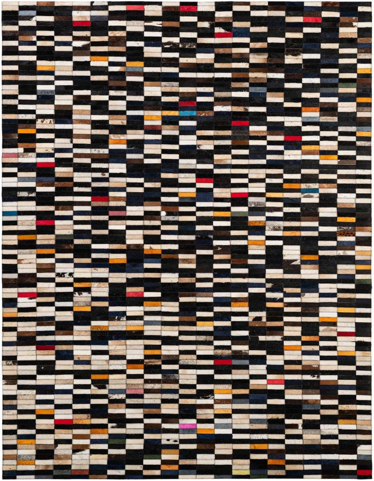Detail image of 5' 2 x 8' Cowhide - Patchwork Rug