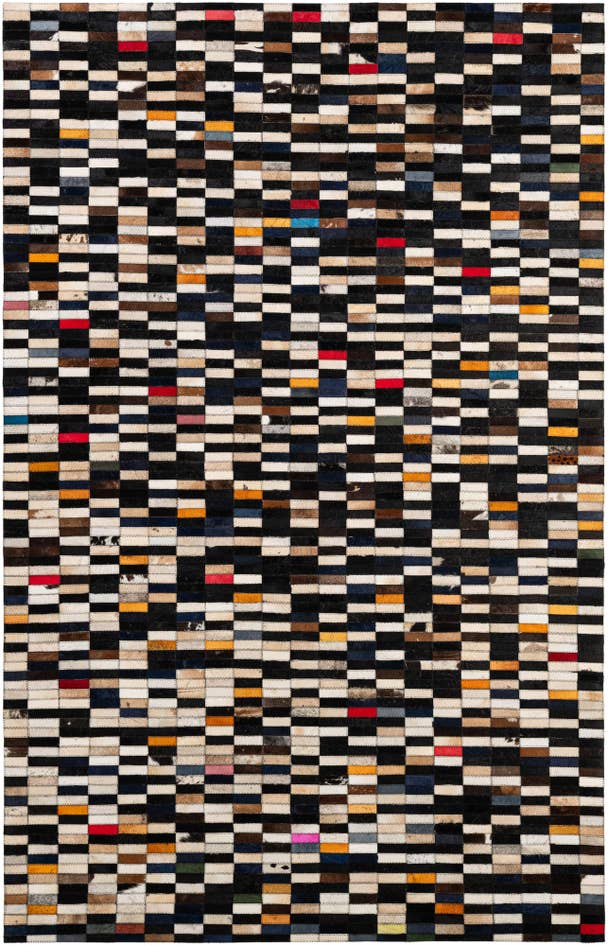 Detail image of 5' 2 x 8' Cowhide - Patchwork Rug