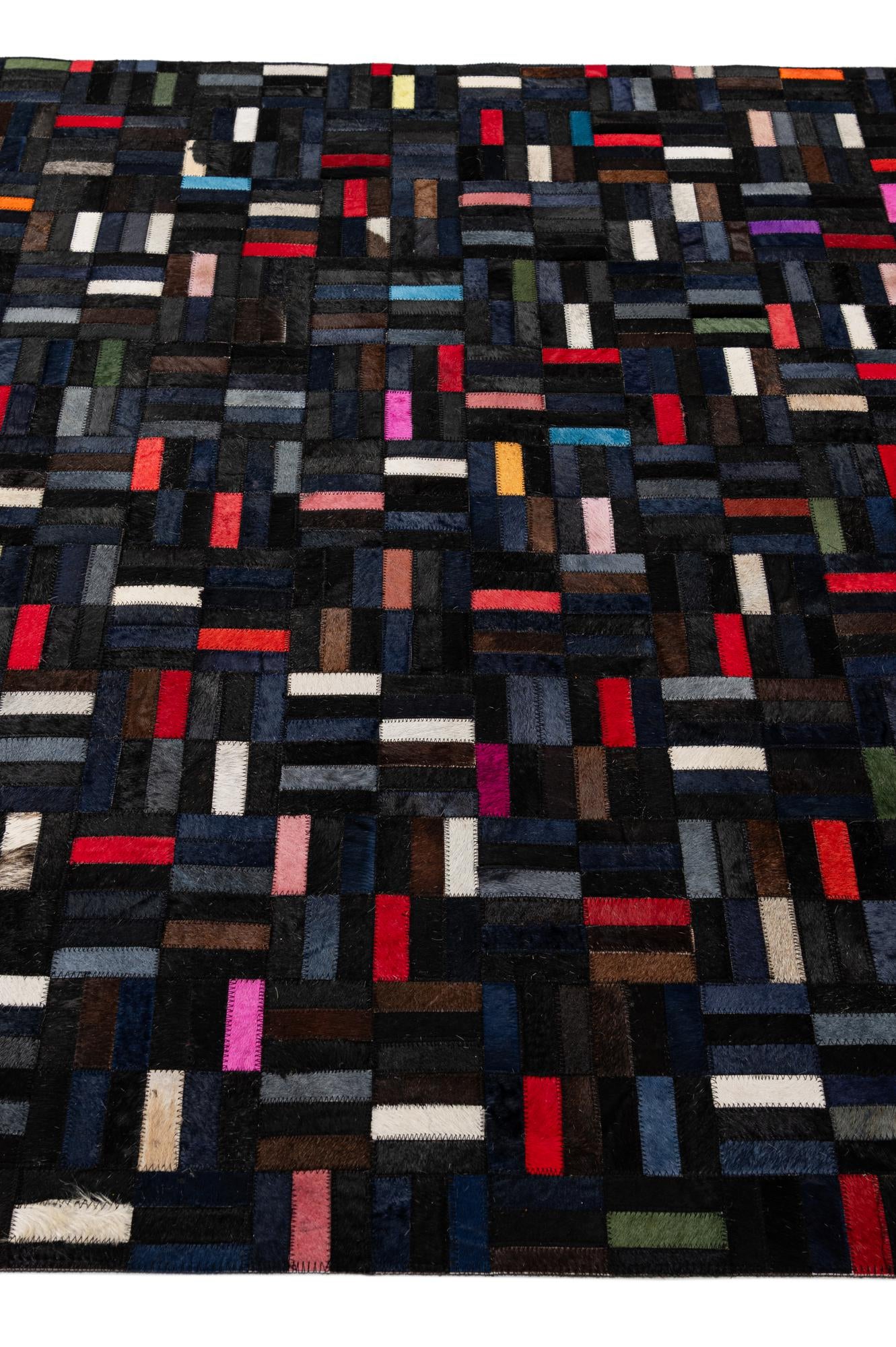 5' 1 x 8' Cowhide - Patchwork Rug