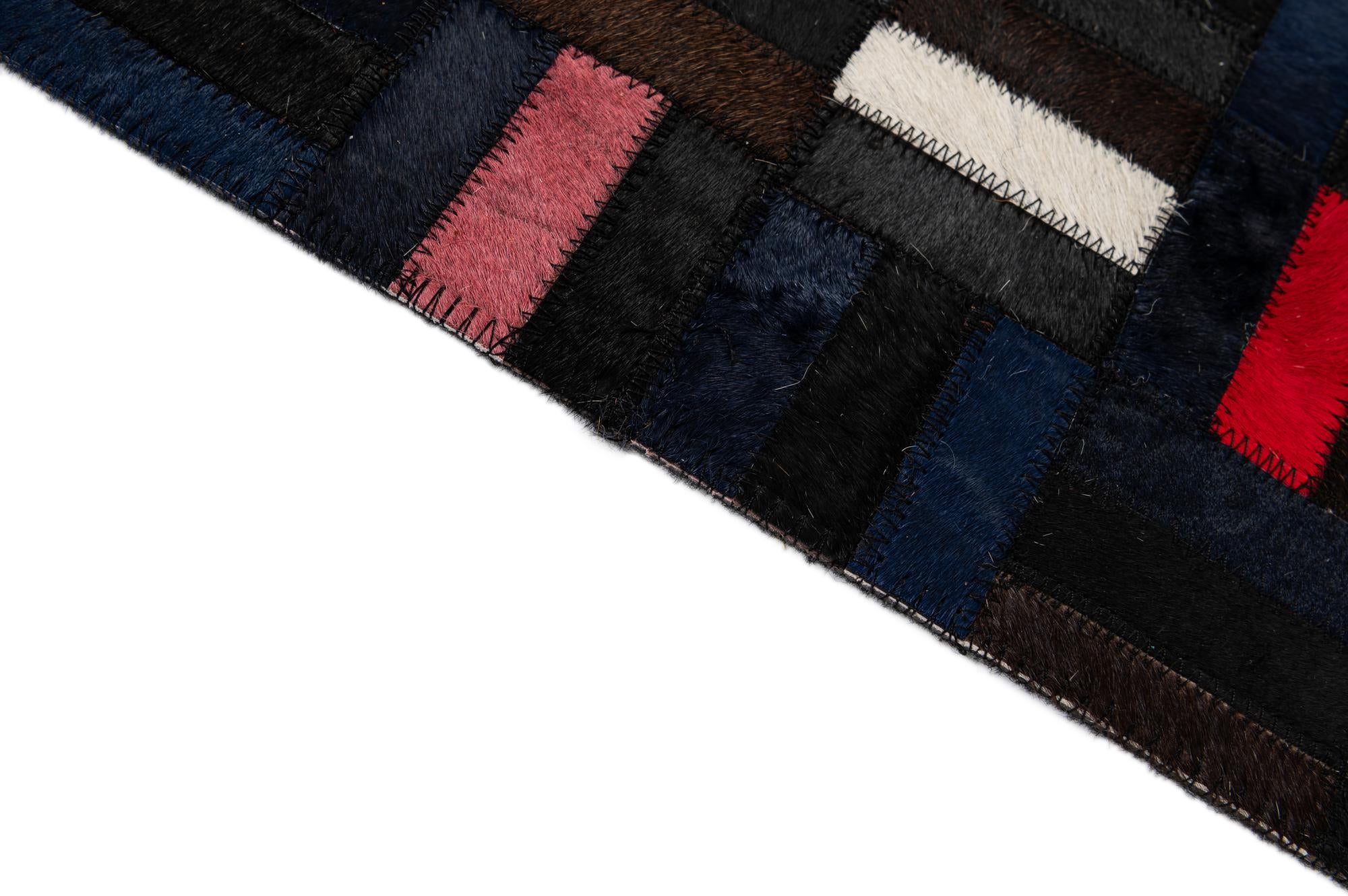 5' 1 x 8' Cowhide - Patchwork Rug