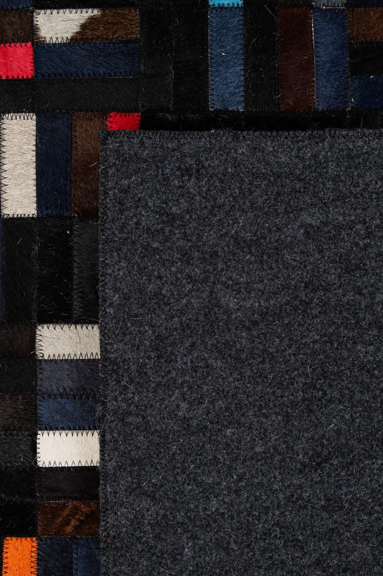 5' 1 x 8' Cowhide - Patchwork Rug