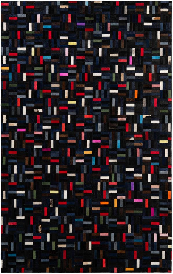 Detail image of 5' 1 x 8' Cowhide - Patchwork Rug