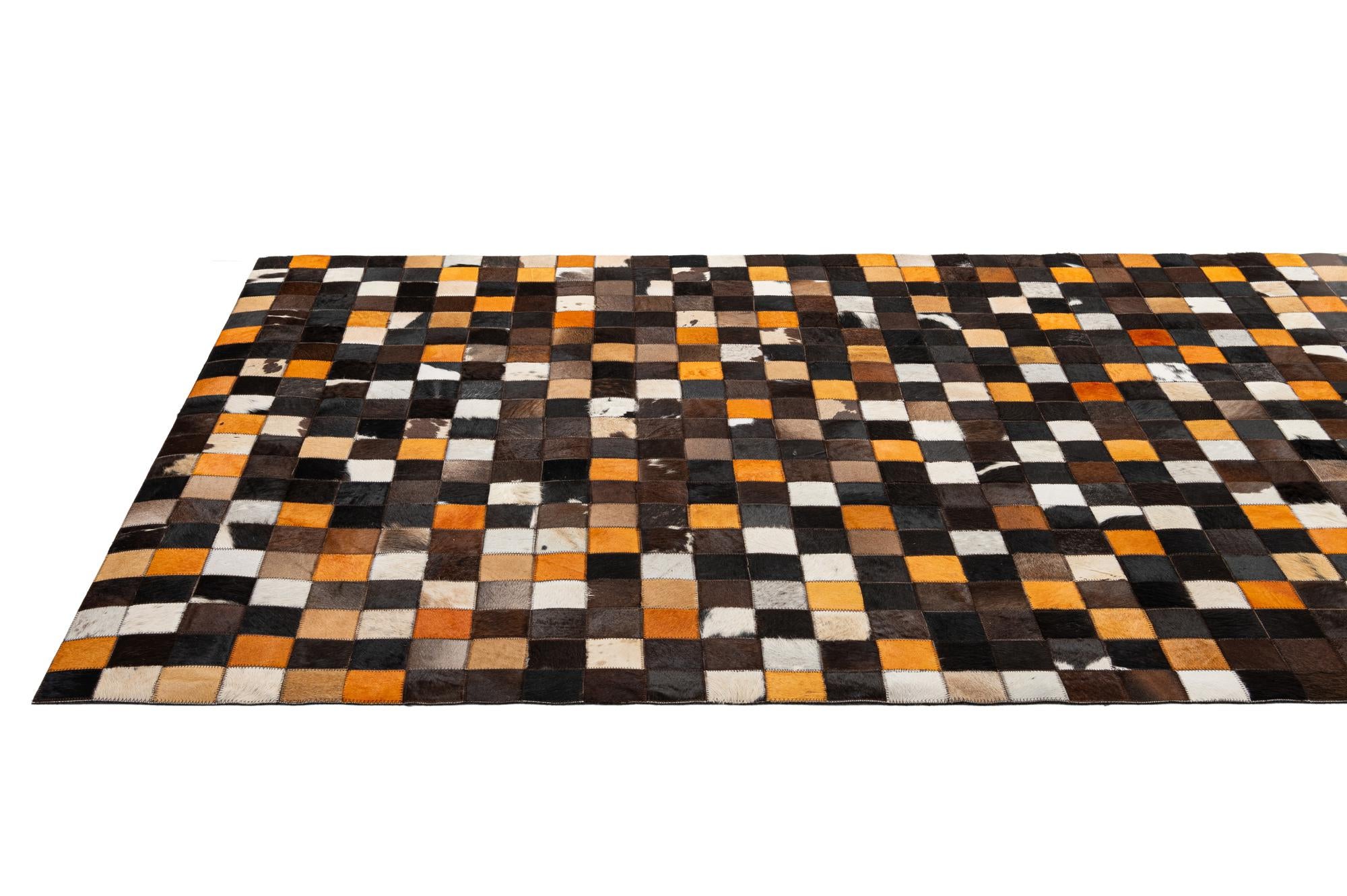 5' 2 x 7' 11 Cowhide - Patchwork Rug