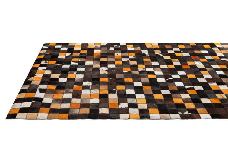 Detail image of 5' 2 x 7' 11 Cowhide - Patchwork Rug