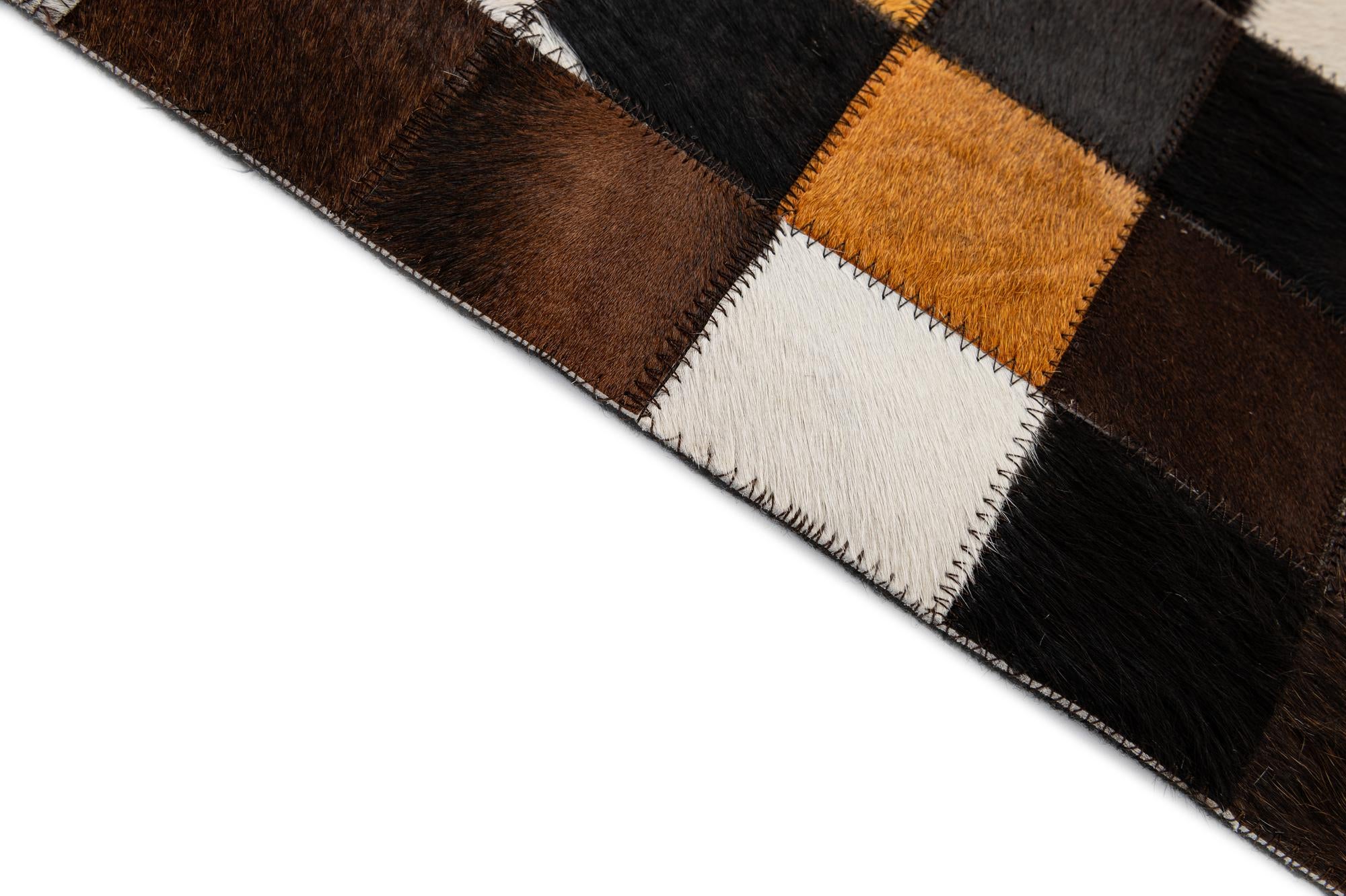 5' 2 x 7' 11 Cowhide - Patchwork Rug