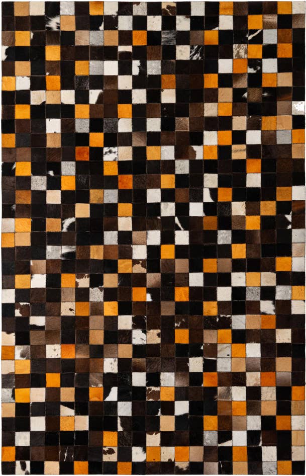Detail image of 5' 2 x 7' 11 Cowhide - Patchwork Rug