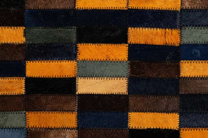 5' x 8' 1 Cowhide - Patchwork Rug