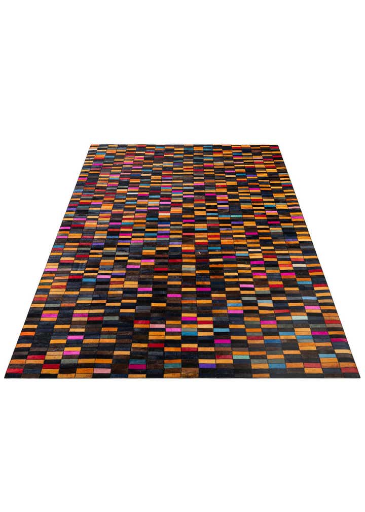 4' 11 x 8' Cowhide - Patchwork Rug