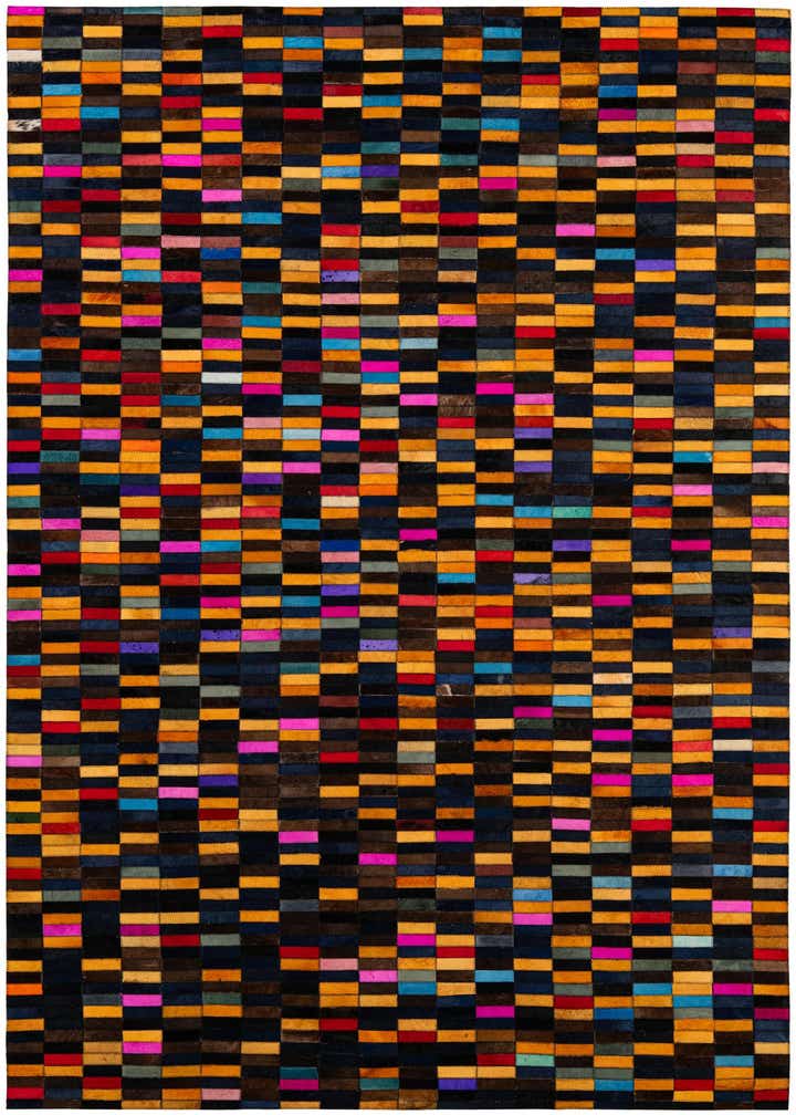 4' 11 x 8' Cowhide - Patchwork Rug