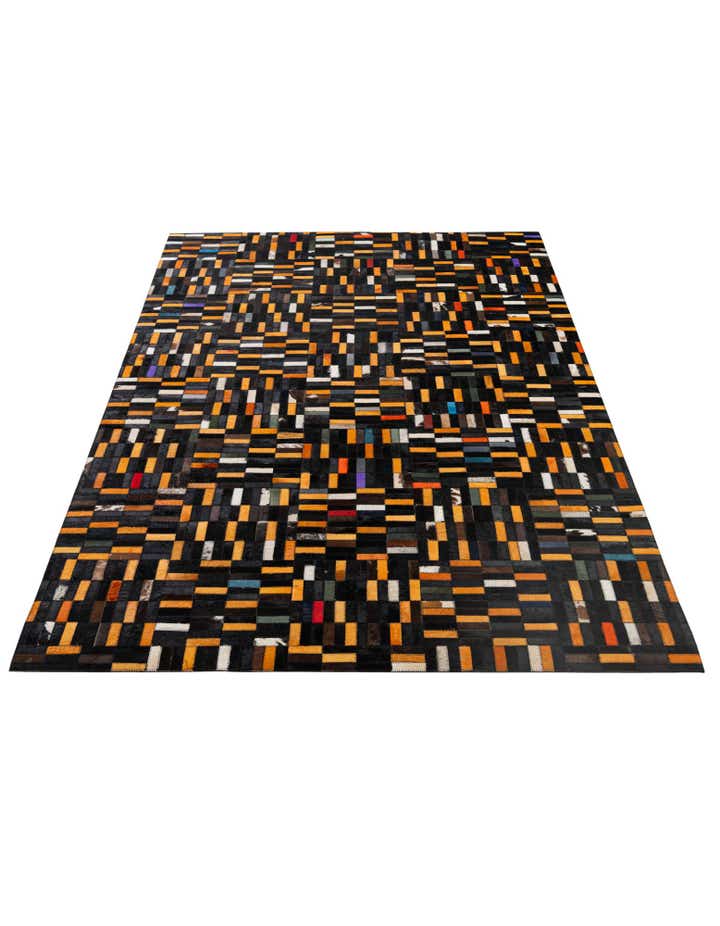 4' 11 x 8' 1 Cowhide - Patchwork Rug