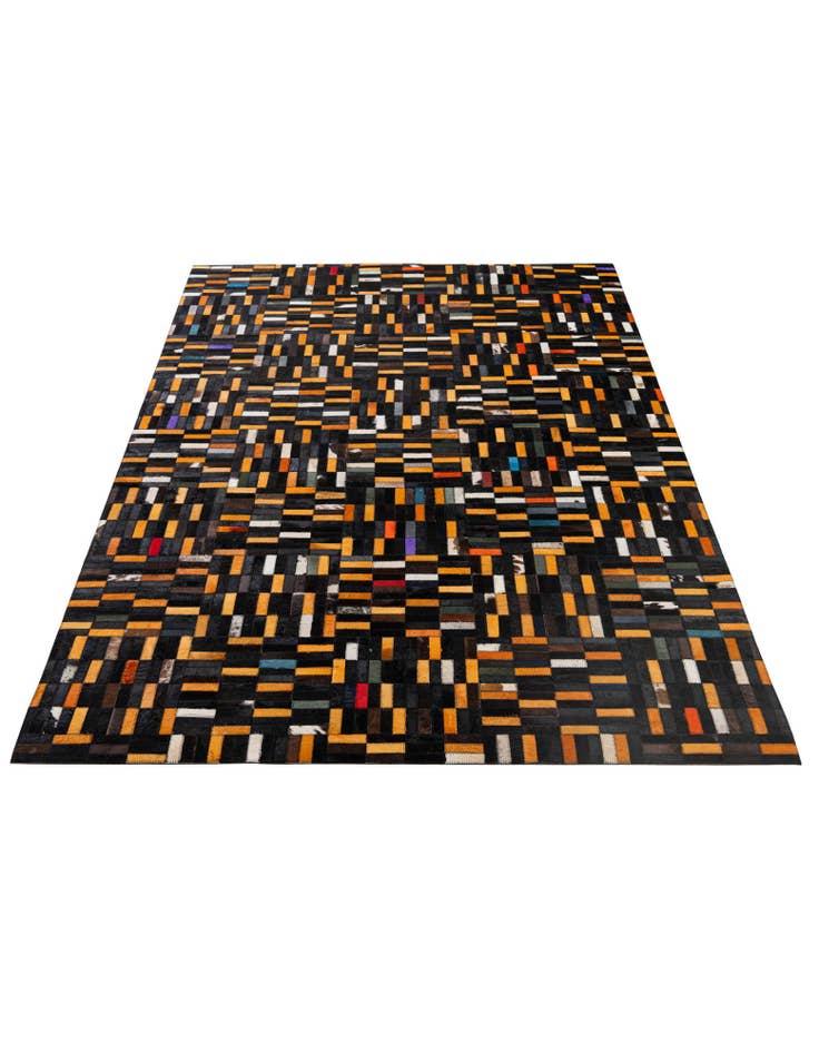 Detail image of 4' 11 x 8' 1 Cowhide - Patchwork Rug