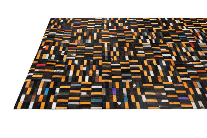 4' 11 x 8' 1 Cowhide - Patchwork Rug