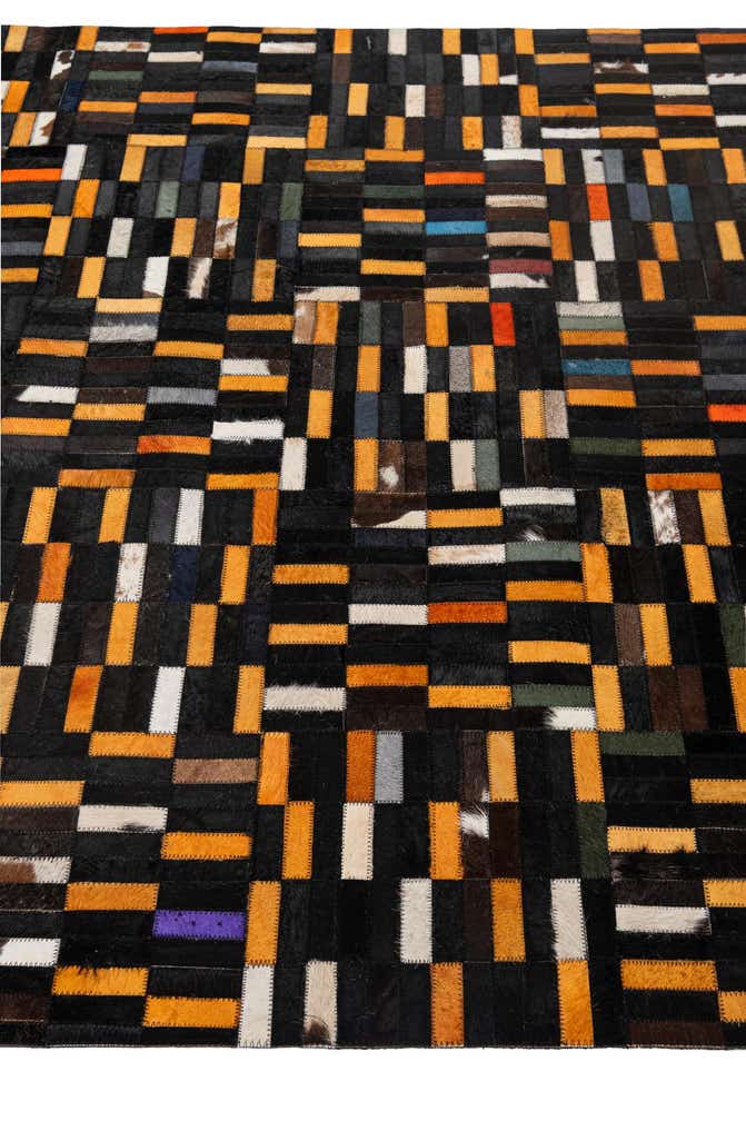 4' 11 x 8' 1 Cowhide - Patchwork Rug