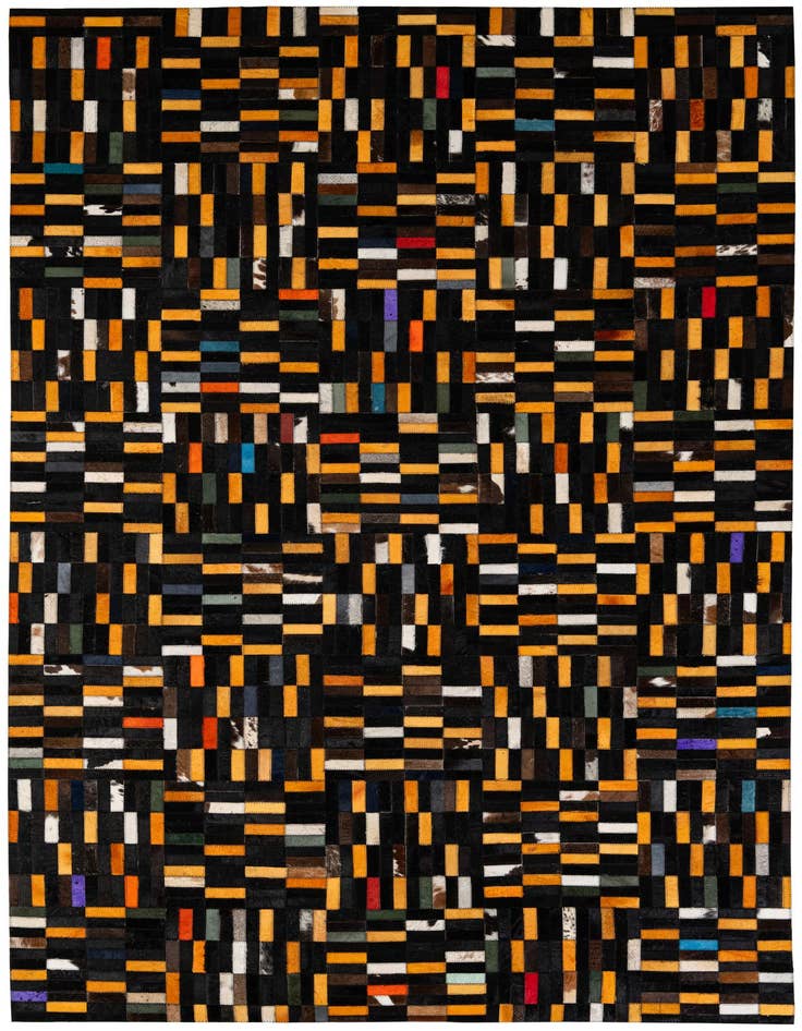 Detail image of 4' 11 x 8' 1 Cowhide - Patchwork Rug