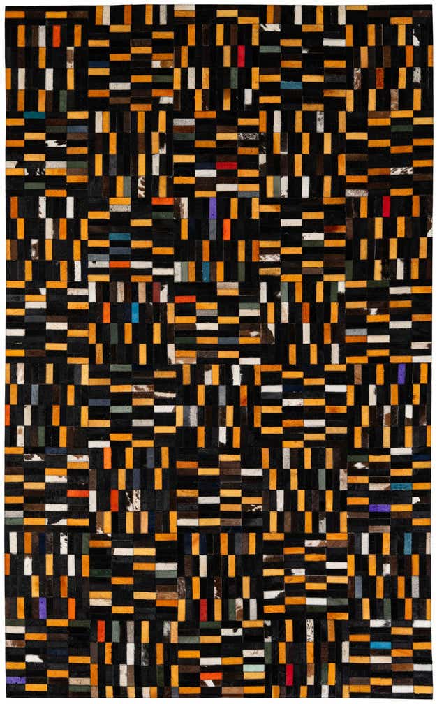 4' 11 x 8' 1 Cowhide - Patchwork Rug