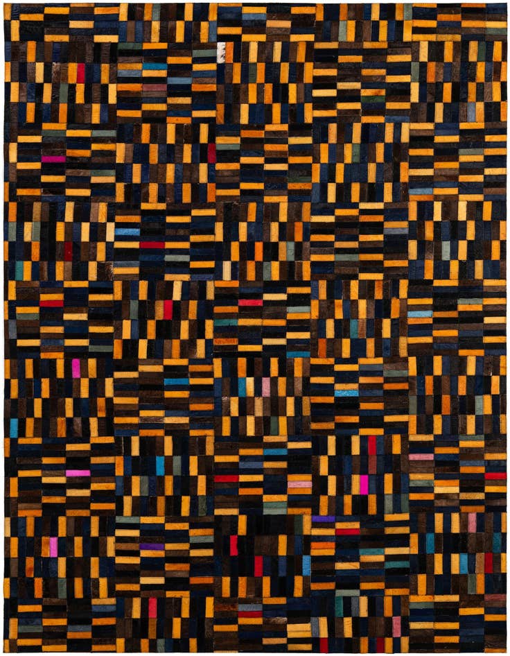 Detail image of 5' 1 x 7' 11 Cowhide - Patchwork Rug