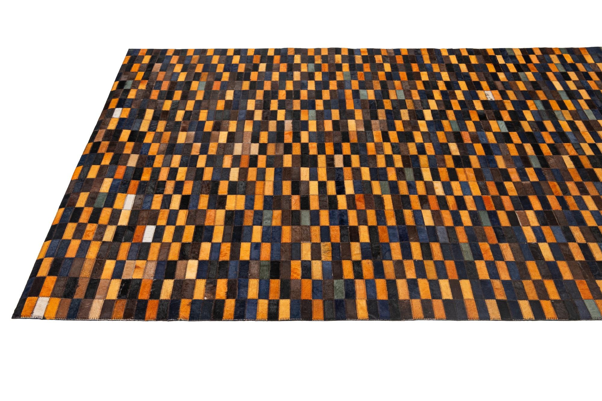 5' 3 x 7' 11 Cowhide - Patchwork Rug