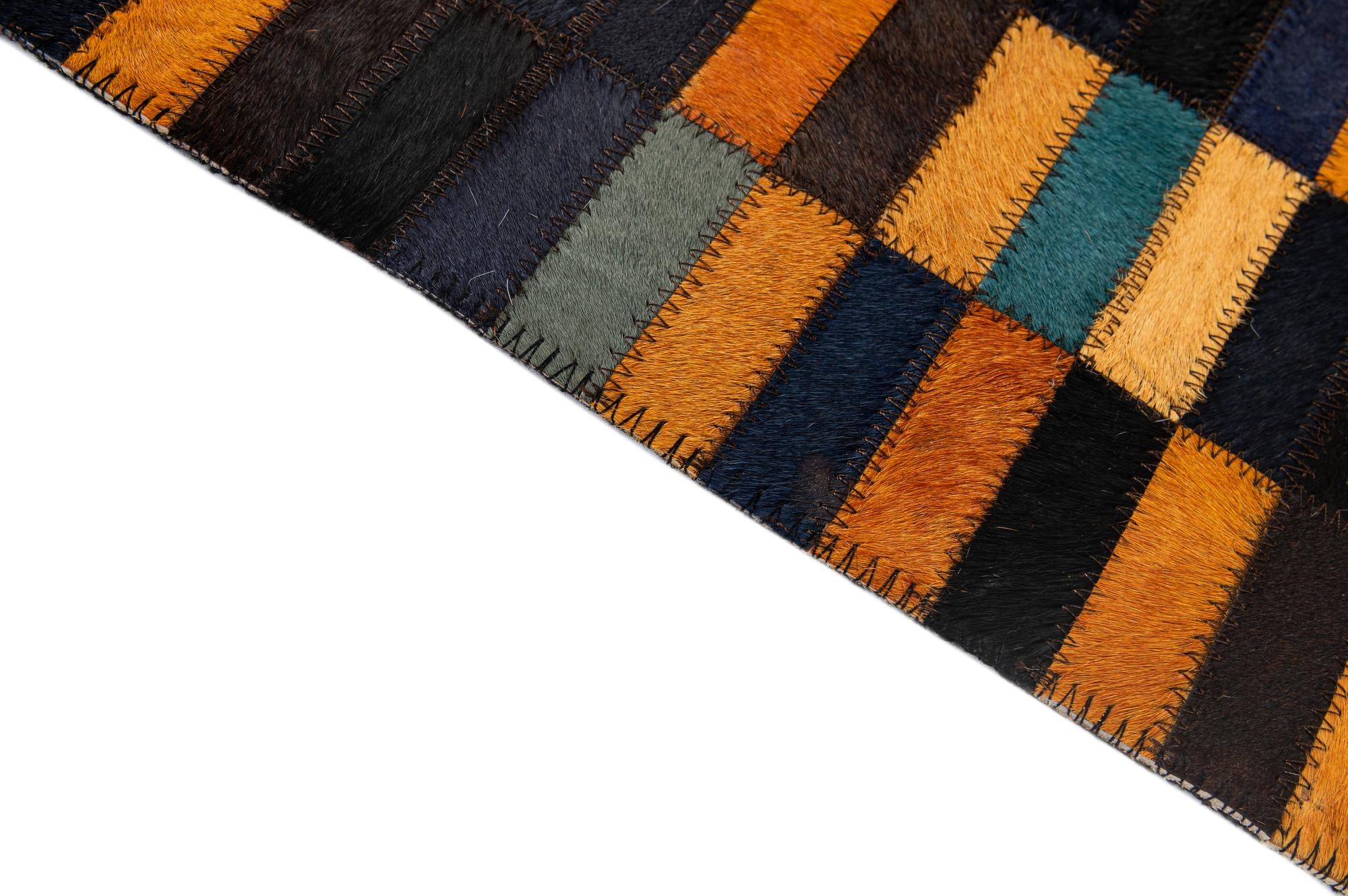 5' 3 x 7' 11 Cowhide - Patchwork Rug