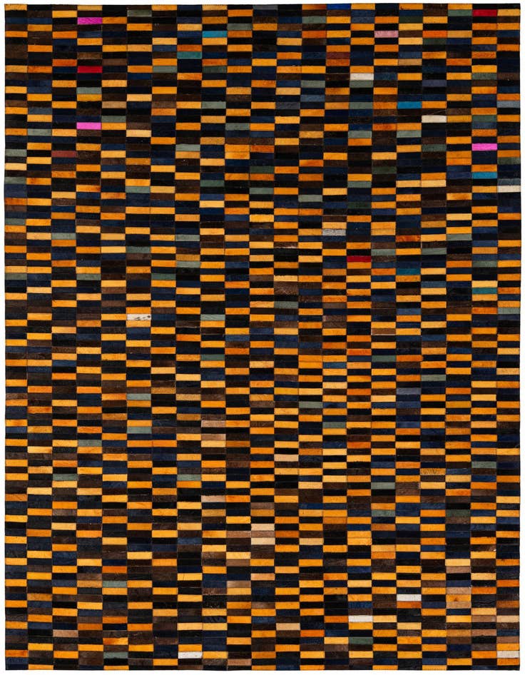 Detail image of 5' 3 x 7' 11 Cowhide - Patchwork Rug