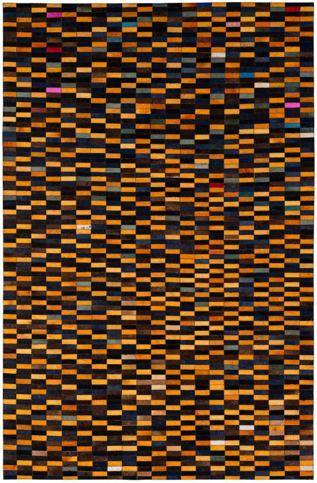 Detail image of 5' 3 x 7' 11 Cowhide - Patchwork Rug