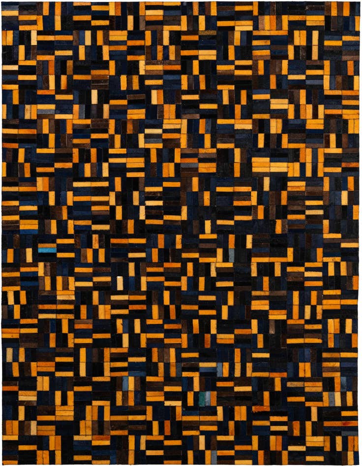 Detail image of 4' 11 x 7' 11 Cowhide - Patchwork Rug