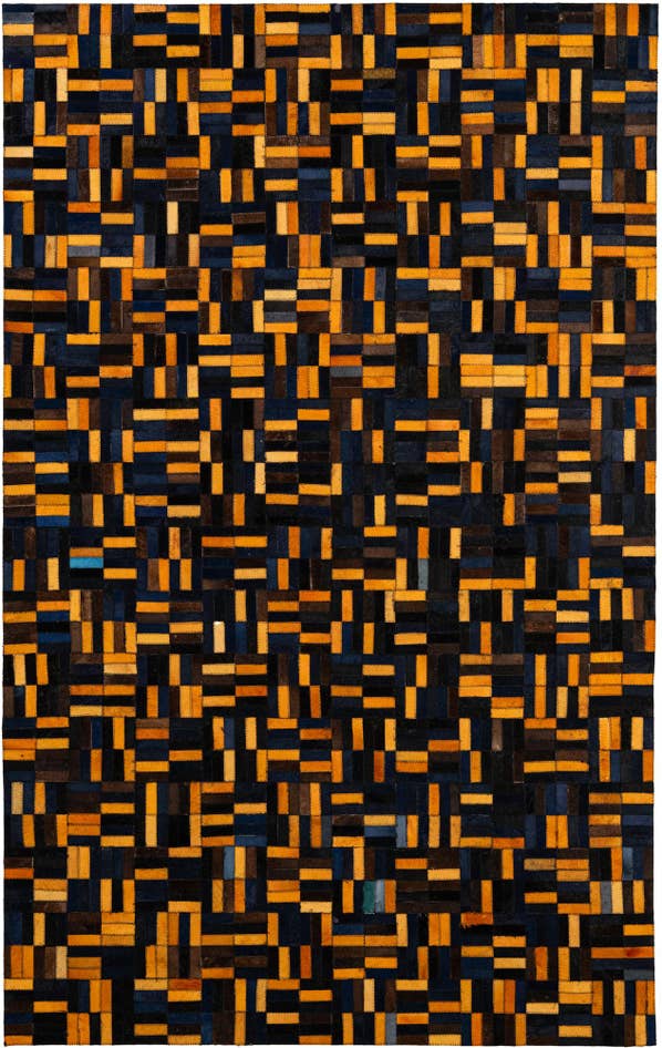 Detail image of 4' 11 x 7' 11 Cowhide - Patchwork Rug